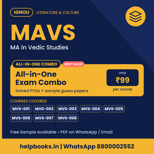 IGNOU MAVS All-in-One Exam Combo - MA in Vedic Studies