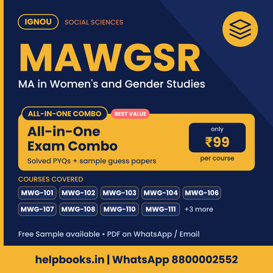IGNOU MAWGSR All-in-One Exam Combo - MA in Women's and Gender Studies