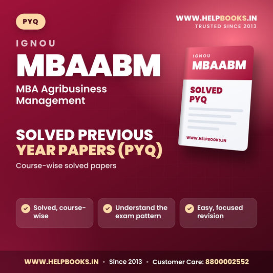 IGNOU MBAABM Solved Previous Year Papers PYQ PDF - helpbooks.in