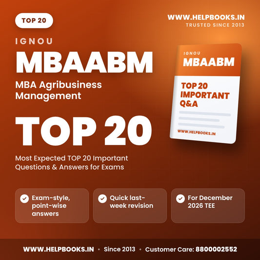 IGNOU MBAABM TOP 20 Important Questions PDF - helpbooks.in