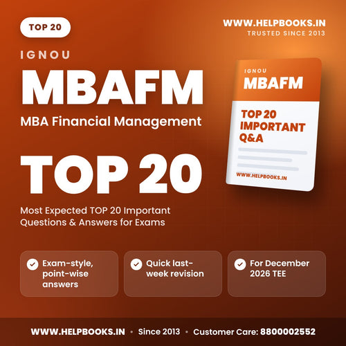 IGNOU MBAFM TOP 20 Important Questions PDF - helpbooks.in