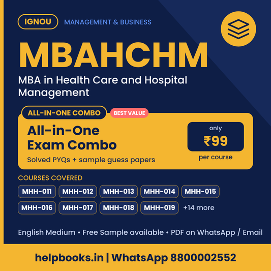 IGNOU MBAHCHM All-in-One Exam Combo - MBA in Health Care and Hospital Management