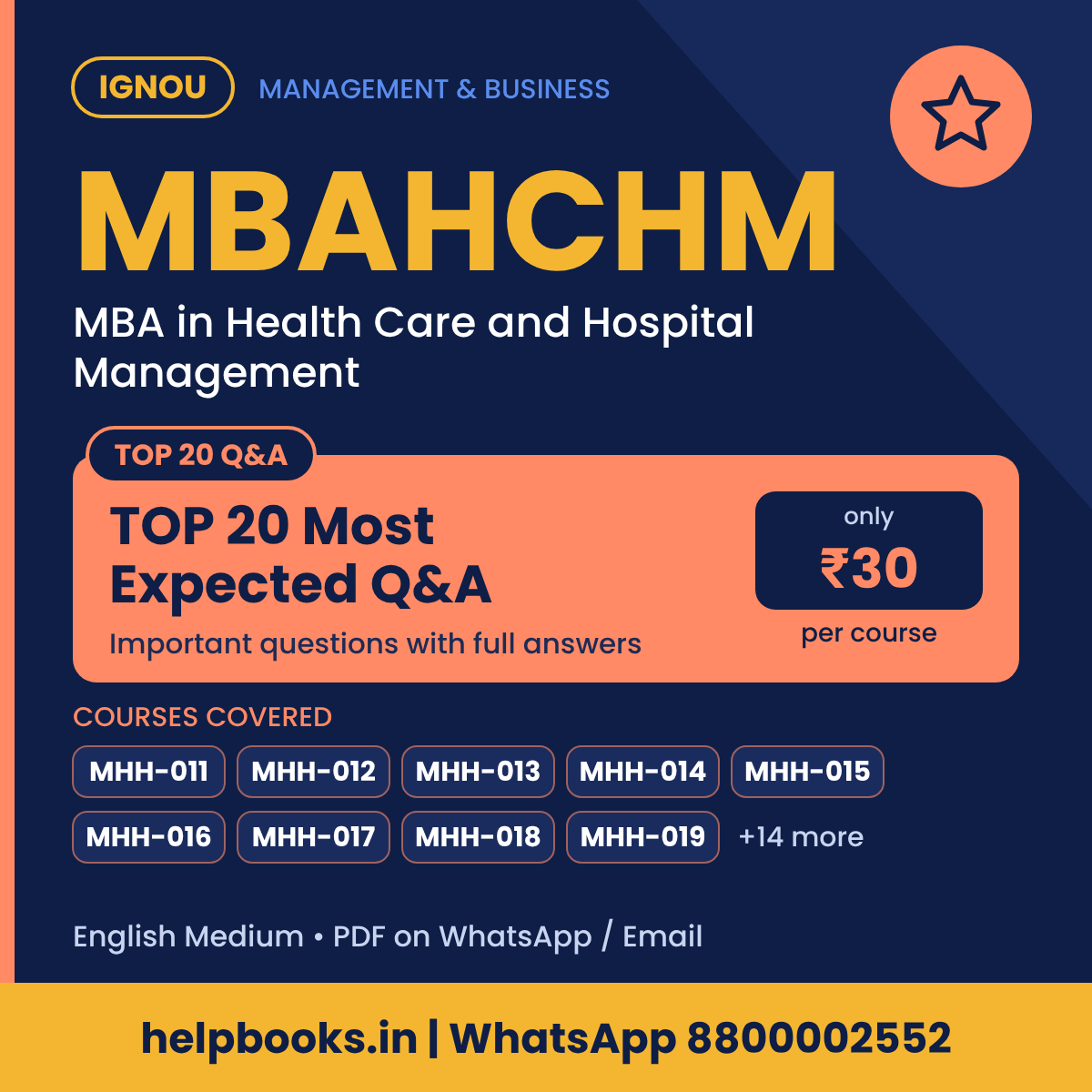 IGNOU MBAHCHM TOP 20 Important Questions with Answers - MBA in Health Care and Hospital Management