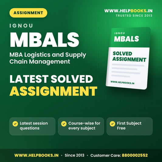 IGNOU MBALS Solved Assignment PDF - helpbooks.in
