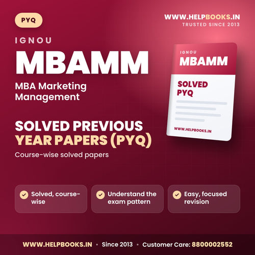 IGNOU MBAMM Solved Previous Year Papers PYQ PDF - helpbooks.in