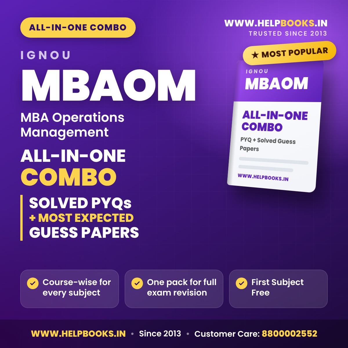 IGNOU MBAOM All-in-One Combo PDF - helpbooks.in