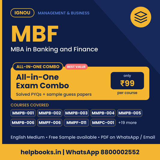 IGNOU MBF All-in-One Exam Combo - MBA in Banking and Finance