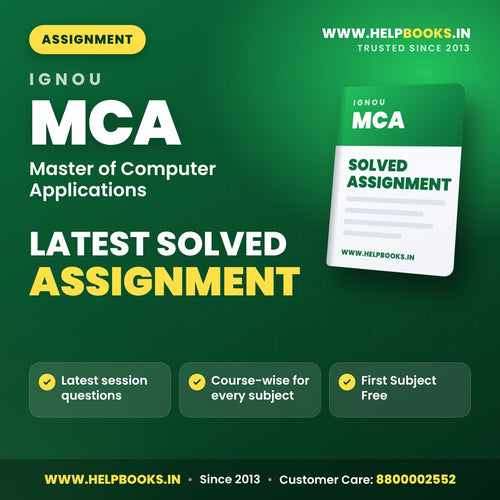IGNOU MCA Solved Assignment PDF - helpbooks.in