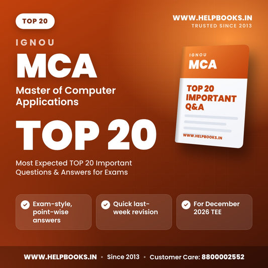 IGNOU MCA TOP 20 Important Questions PDF - helpbooks.in