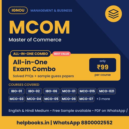 IGNOU MCOM All-in-One Exam Combo - Master of Commerce