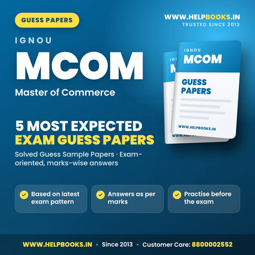 IGNOU MCOM 5 Most Expected Guess Papers PDF - helpbooks.in