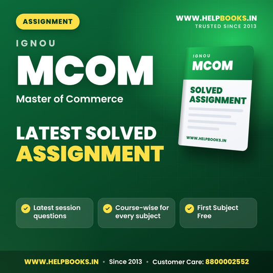 IGNOU MCOM Solved Assignment PDF - helpbooks.in
