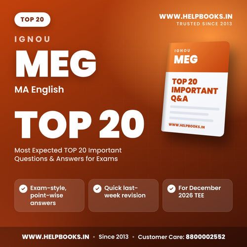 IGNOU MEG TOP 20 Important Questions PDF - helpbooks.in