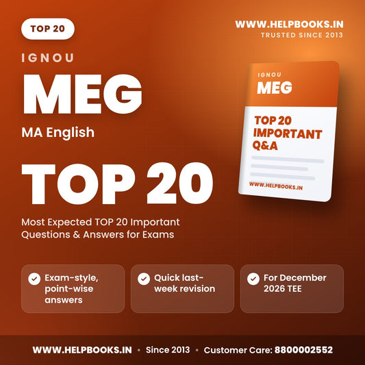 IGNOU MEG TOP 20 Important Questions PDF - helpbooks.in