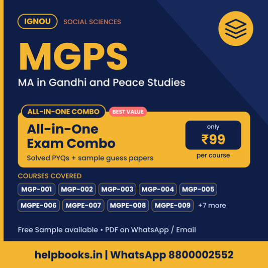 IGNOU MGPS All-in-One Exam Combo - MA in Gandhi and Peace Studies