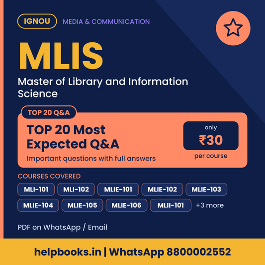 IGNOU MLIS TOP 20 Important Questions with Answers - Master of Library and Information Science