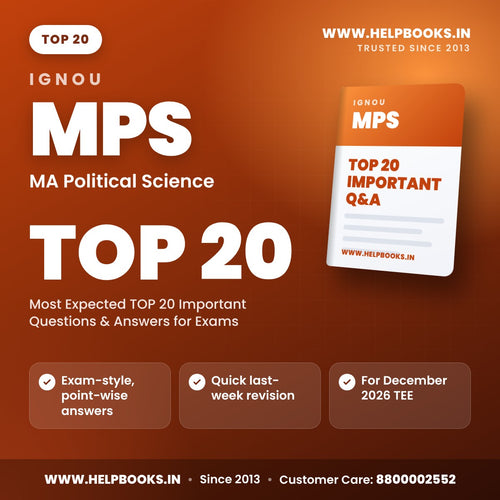 IGNOU MPS TOP 20 Important Questions PDF - helpbooks.in