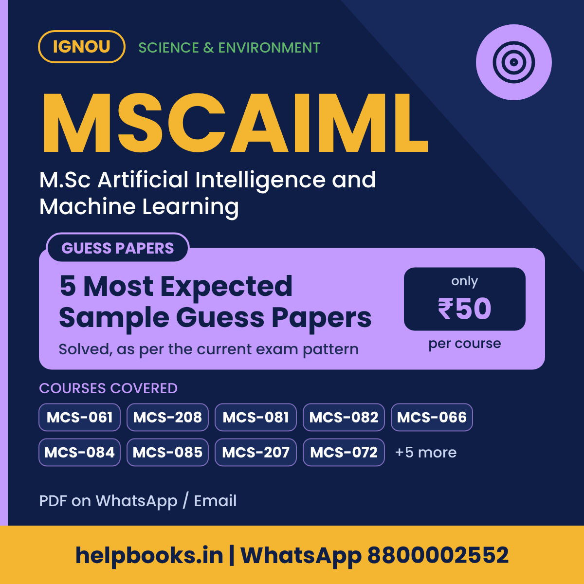 IGNOU MSCAIML 5 Most Expected Sample Guess Papers - M.Sc AI and Machine Learning