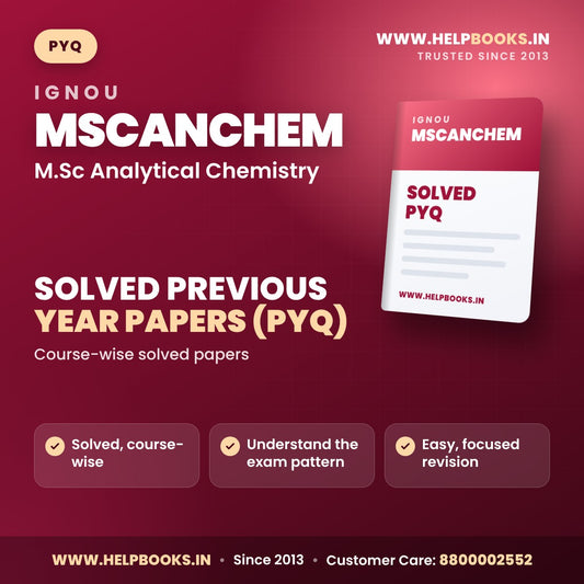 IGNOU MSCANCHEM Solved Previous Year Papers PYQ PDF - helpbooks.in