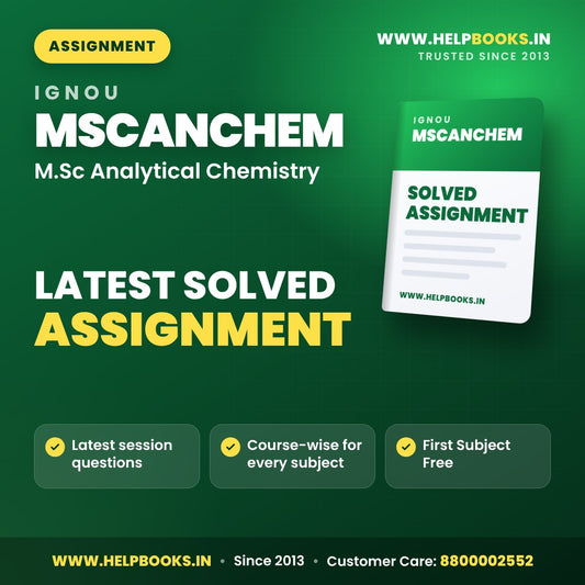 IGNOU MSCANCHEM Solved Assignment PDF - helpbooks.in