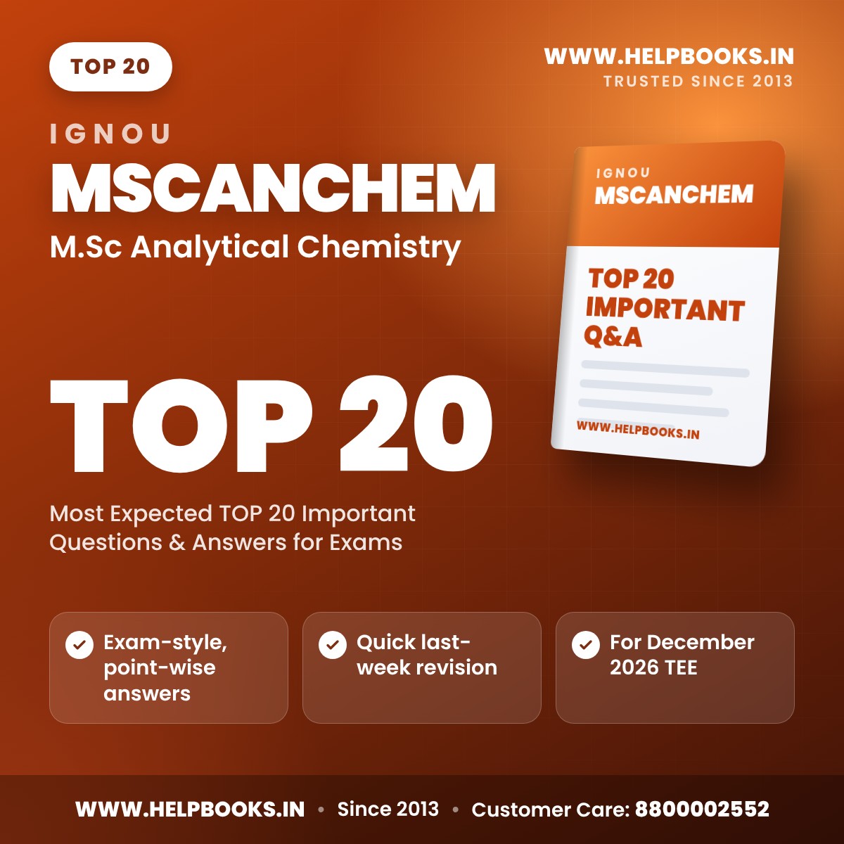 IGNOU MSCANCHEM TOP 20 Important Questions PDF - helpbooks.in