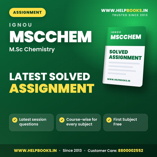 IGNOU MSCCHEM Solved Assignment PDF - helpbooks.in