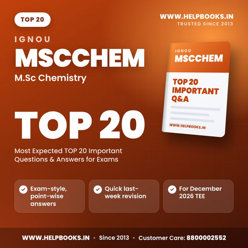 IGNOU MSCCHEM TOP 20 Important Questions PDF - helpbooks.in