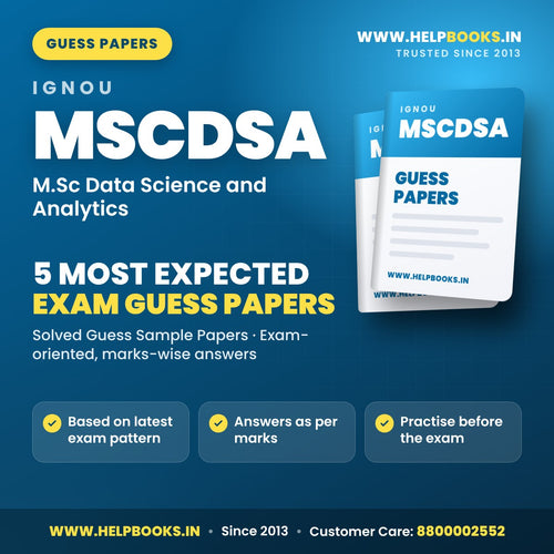 IGNOU MSCDSA 5 Most Expected Guess Papers PDF - helpbooks.in