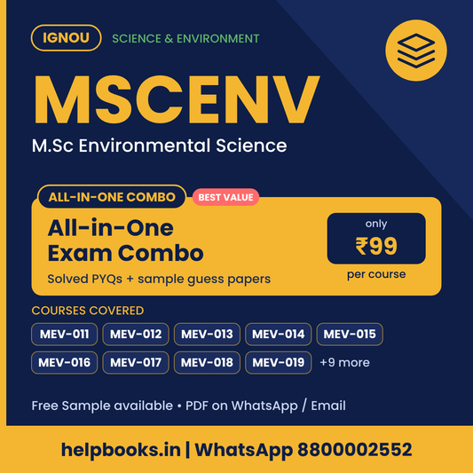 IGNOU MSCENV All-in-One Exam Combo - M.Sc Environmental Science