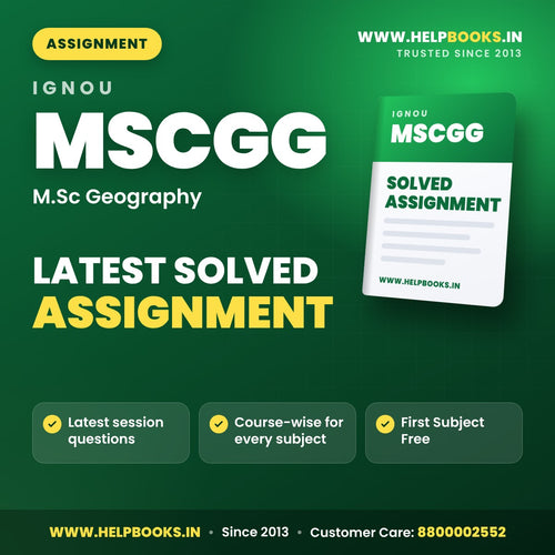 IGNOU MSCGG Solved Assignment PDF - helpbooks.in