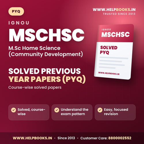 IGNOU MSCHSC Solved Previous Year Papers PYQ PDF - helpbooks.in