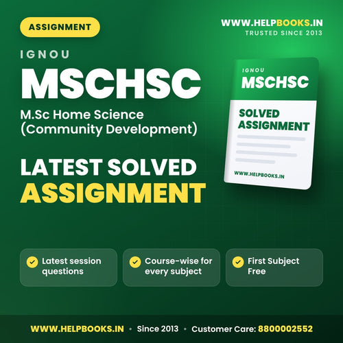 IGNOU MSCHSC Solved Assignment PDF - helpbooks.in