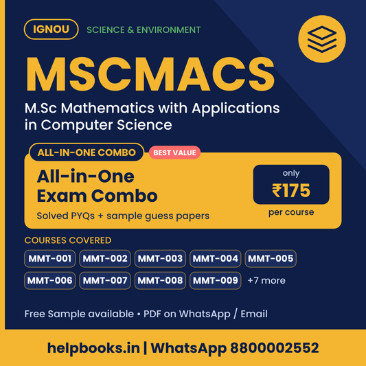 IGNOU MSCMACS All-in-One Exam Combo - M.Sc Mathematics with Applications in Computer Science