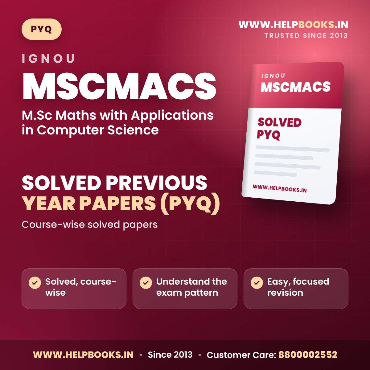 IGNOU MSCMACS Solved Previous Year Papers PYQ PDF - helpbooks.in