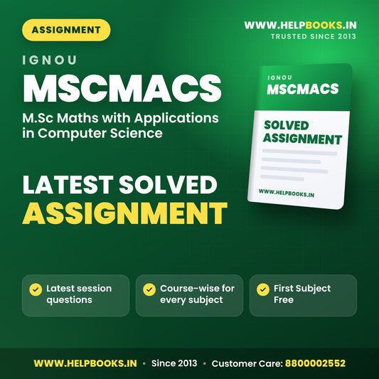 IGNOU MSCMACS Solved Assignment PDF - helpbooks.in