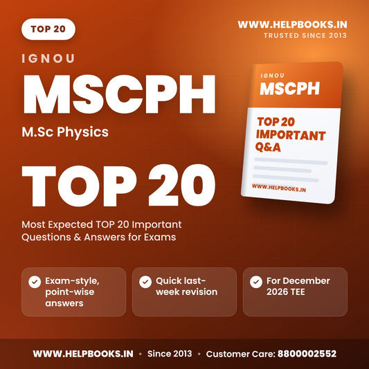 IGNOU MSCPH TOP 20 Important Questions PDF - helpbooks.in