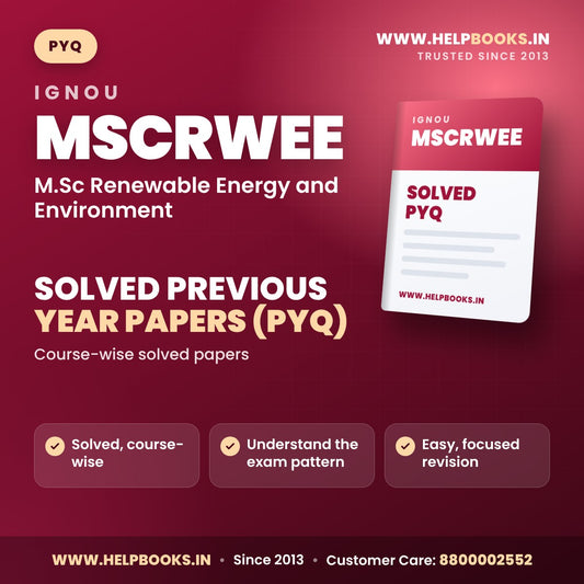 IGNOU MSCRWEE Solved Previous Year Papers PYQ PDF - helpbooks.in