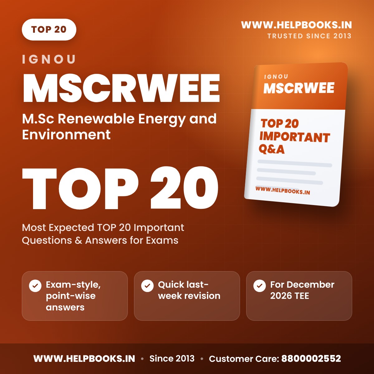 IGNOU MSCRWEE TOP 20 Important Questions PDF - helpbooks.in