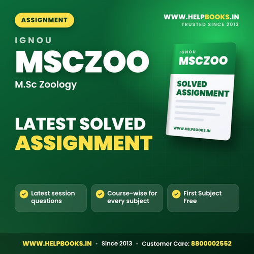 IGNOU MSCZOO Solved Assignment PDF - helpbooks.in