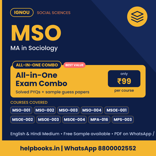 IGNOU MSO All-in-One Exam Combo - MA in Sociology