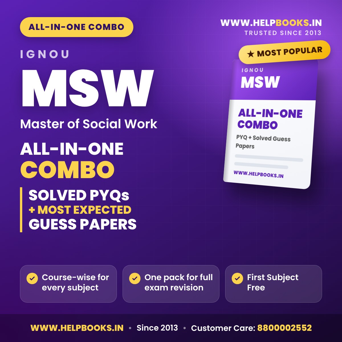 IGNOU MSW All-in-One Combo PDF - helpbooks.in