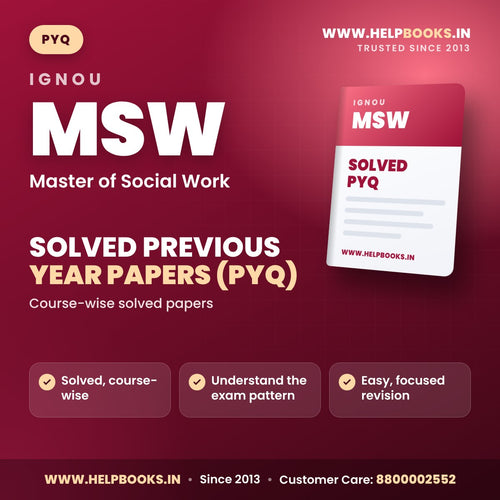 IGNOU MSW Solved Previous Year Papers PYQ PDF - helpbooks.in