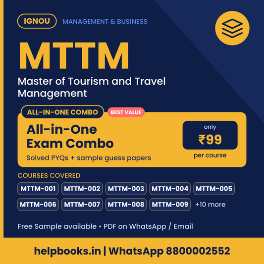 IGNOU MTTM All-in-One Exam Combo - Master of Tourism and Travel Management