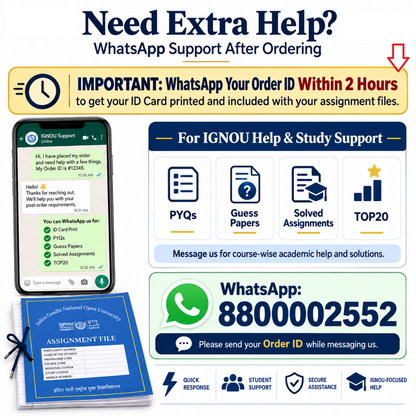 IGNOU Assignment File Kit with Front Page, ID Card Print & 30 High-Quality Assignment Sheets