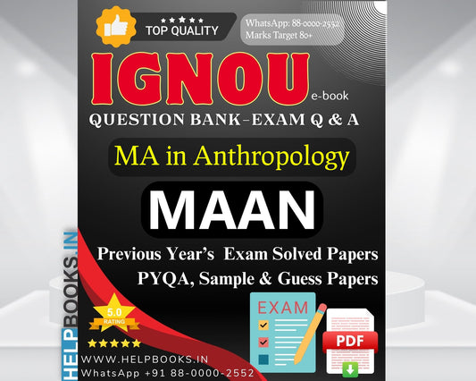 IGNOU Master of Arts Anthropology (MAAN) Best Exam Combo of 10 Solved Papers