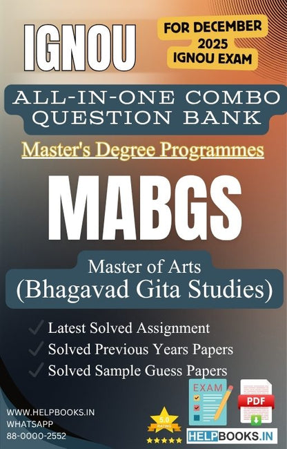 MA Bhagavad Gita Studies – MABGS All-in-One Combo | IGNOU Exam Study Pack with Solved PYQs, Exam Guess Papers & Assignments