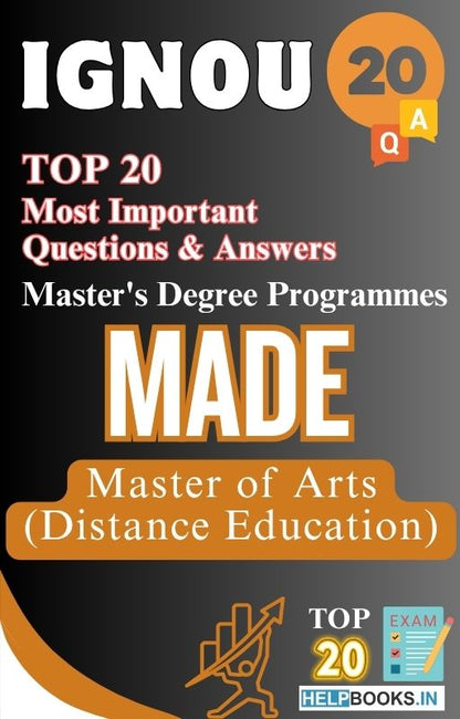 Master of Arts (Distance Education) (MADE) | TOP20 Most Expected Important Questions with Answers for IGNOU Exam