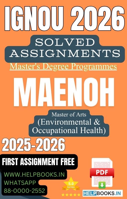 IGNOU MA in Environmental and Occupational Health-MAEOH Solved Assignment 2026