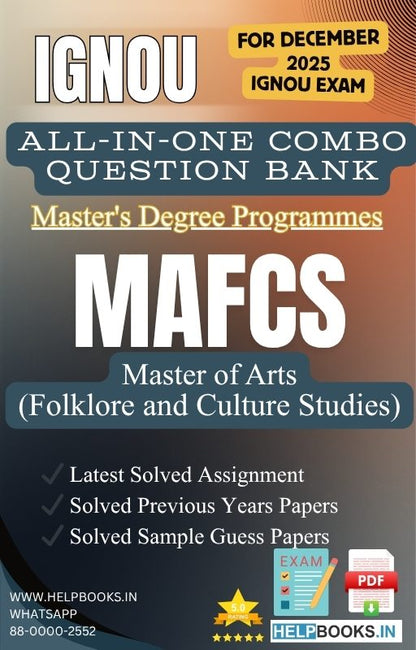 MA Folklore and Culture Studies – MAFCS All-in-One Combo | IGNOU Exam Study Pack with Solved PYQs, Exam Guess Papers & Assignments