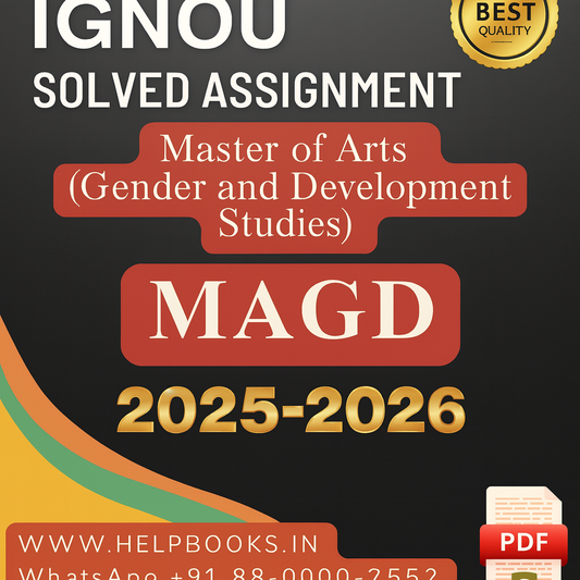 2025–2026 | IGNOU MAGD Solved Assignments-MA in Gandhi and Peace Studies